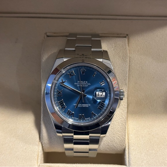 Rolex Datejust II - 116300 - Blue Azzurro - Full Set - box & papers - 41mm - Picture 8 of 12